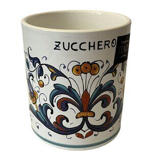 Ceramica Deruta Nova Utensil Holder Crock 6" Made In Italy Zucchero